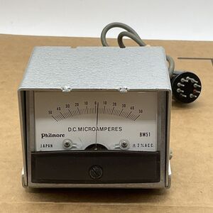 Vintage Philmore BM51 DC Microamperes 0-50 Range Meter Gauge